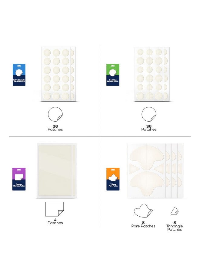 HANHOO Soothing Blemish Patch Extra Strength Blemish Patch Custom Blemish Patch And Tzone Pore Patch Bundle Pimple Patches For Stubborn Pimples Blemish Clusters And Oily Tzone 90 Patches - Image 2