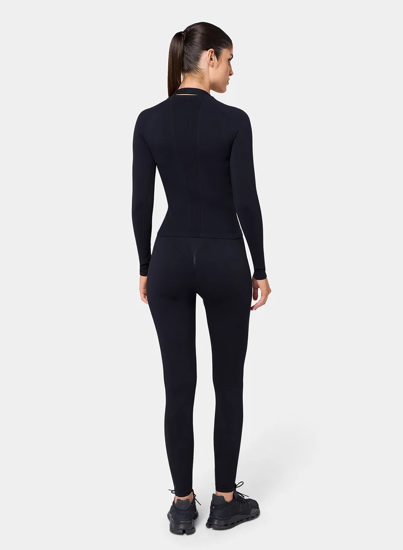 سكوات وولف بلوزة أداء سلسة بتصميم كونتور