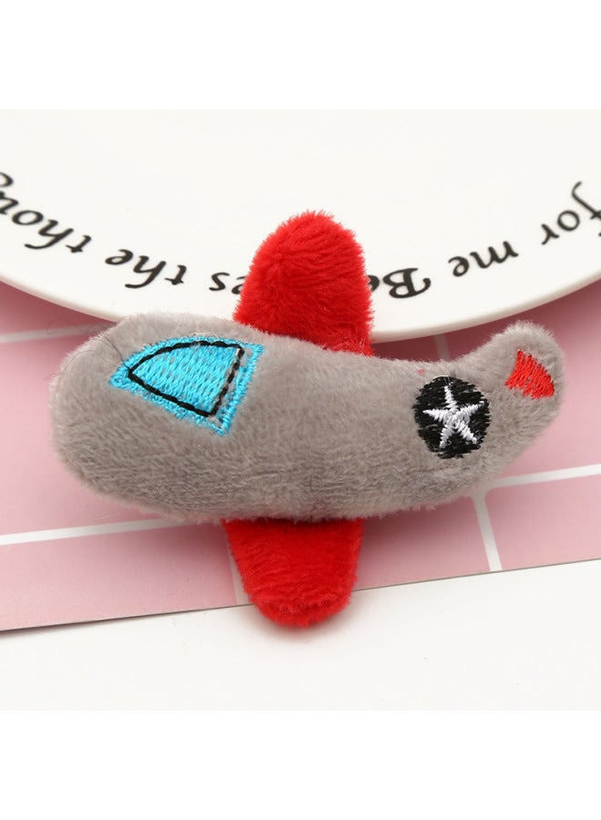 Baby Socks Accessories Baby Toy Accessories Key Chain Accessories Cute Cartoon Stereo Animal Head Doll Head-Color:Airplane - Image 1