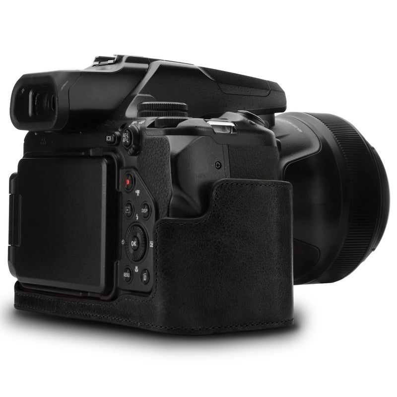 MegaGear MG1533 Nikon COOLPIX P1000 Ever Ready Leather Camera Half Case and Strap - Black, Compact - Image 3