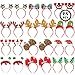 HOVACY 24 Pcs Christmas Headbands 12 Styles Christmas Headwears with Assorted Design Santa Christmas Tree Snowman Stars Reindeer Antler Xmas Party Decor for Women Men Christmas Party Favors - Image 2