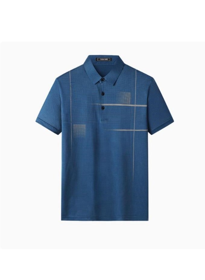 AOKANG Men's Elastic Breathable Short Sleeve Polo - Image 1