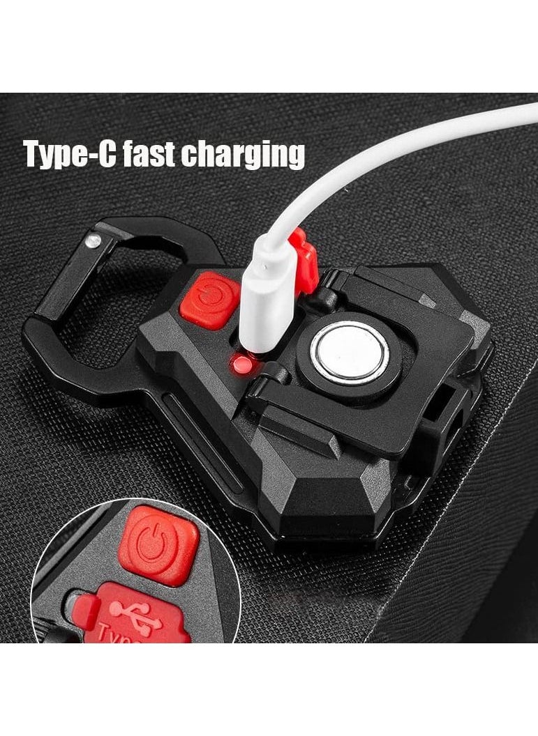 Excefore COB Small Flashlights, Rechargeable Keychain Flashlight  - Image 5