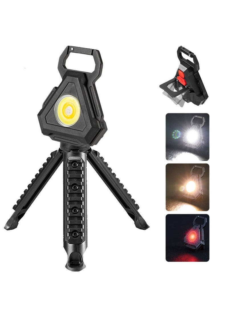 Excefore COB Small Flashlights, Rechargeable Keychain Flashlight  - Image 1