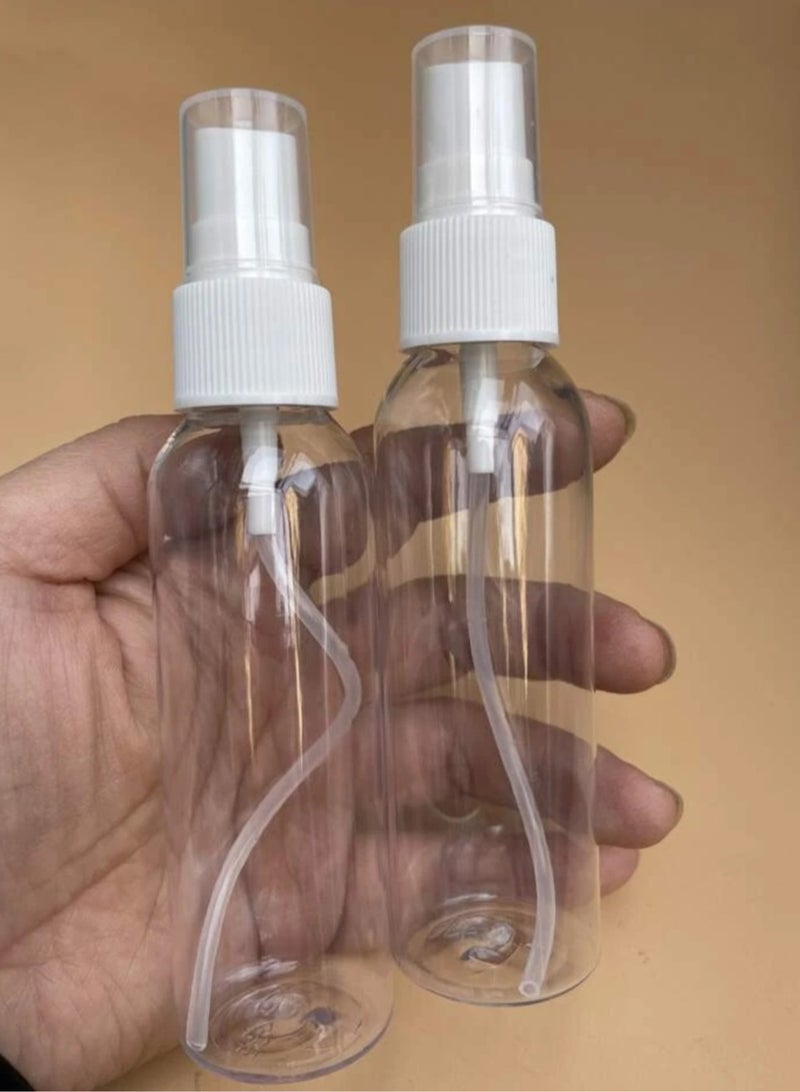 LOWHAT Canned Perfume Travel Spray Bottles 2pcs Transparent Plastic Packaging Water Spray Bank Funny Round Cosmetic Bottle - Image 1