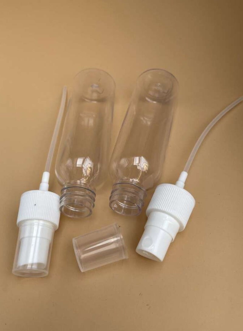 LOWHAT Canned Perfume Travel Spray Bottles 2pcs Transparent Plastic Packaging Water Spray Bank Funny Round Cosmetic Bottle - Image 2