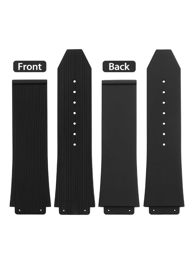 KISSUN 25mm Watch Band Compatible with Hublot Big Bang, Soft Silicone Rubber Replacement Wrist Strap for Hublot Big Bang Watch Straps - Image 2