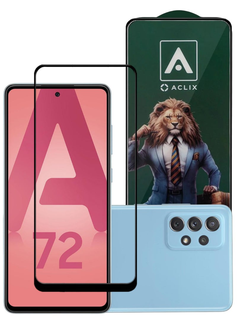 ACLIX Antistatic ESD Dustproof Premium Quality High Definition Tempered Glass Screen Protector Designed For Samsung Galaxy A72 - Image 1