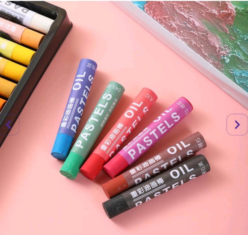 Generic 12 Artist Soft Oil Pastels Ultra Blendable and Muted Tones Colorful and Smooth For Coloring Shading Vibrant Color Soft Pastel  - Image 2