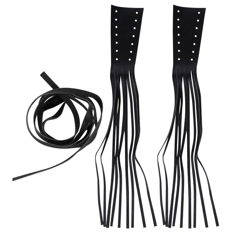 Garneck Motorcycle Lever Tassels Fringe Leather Motorcycle Lever Handlebar Throttle Brake Clutch Grip Covers Wraps - Image 3