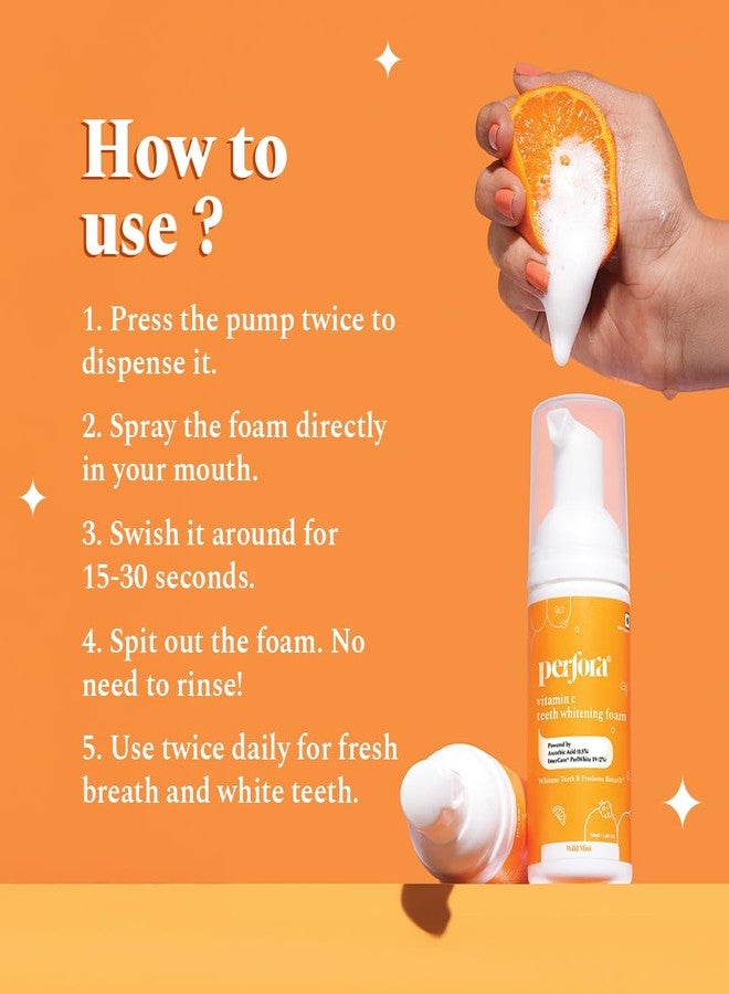 Perfora Teeth Whitening Combo | Teeth Whitening Powder 50gm & Teeth Whitening Foam | Enamel-Safe & Sensitivity-Free Oral Care Formula For Tooth Stain Removal | Pack Of 2 - Image 3