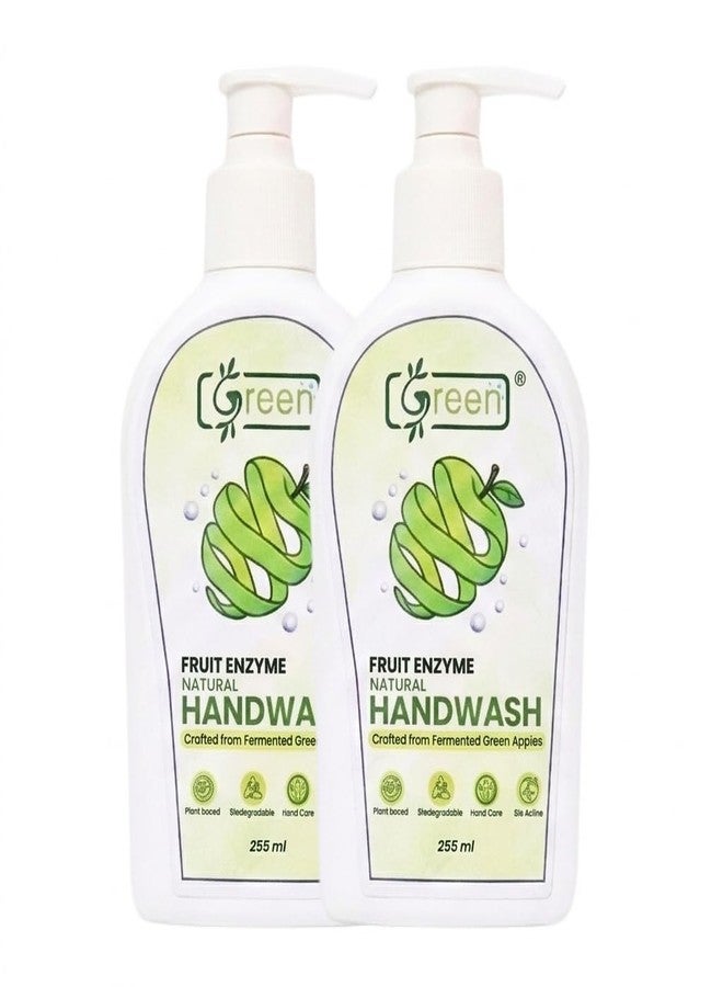 GREEN'S Green Hand Wash with Fermented Green Apple Extracts | Natural Fruit Enzyme Hand| Gentle on Sensitive Skin (Pack of 2) - Image 1