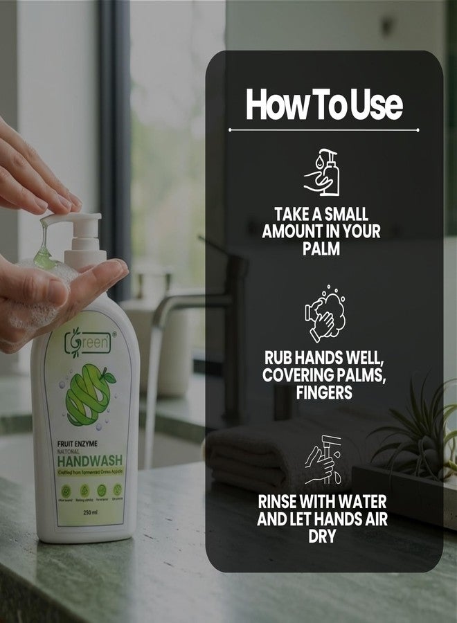 GREEN'S Green Hand Wash with Fermented Green Apple Extracts | Natural Fruit Enzyme Hand| Gentle on Sensitive Skin (Pack of 2) - Image 5