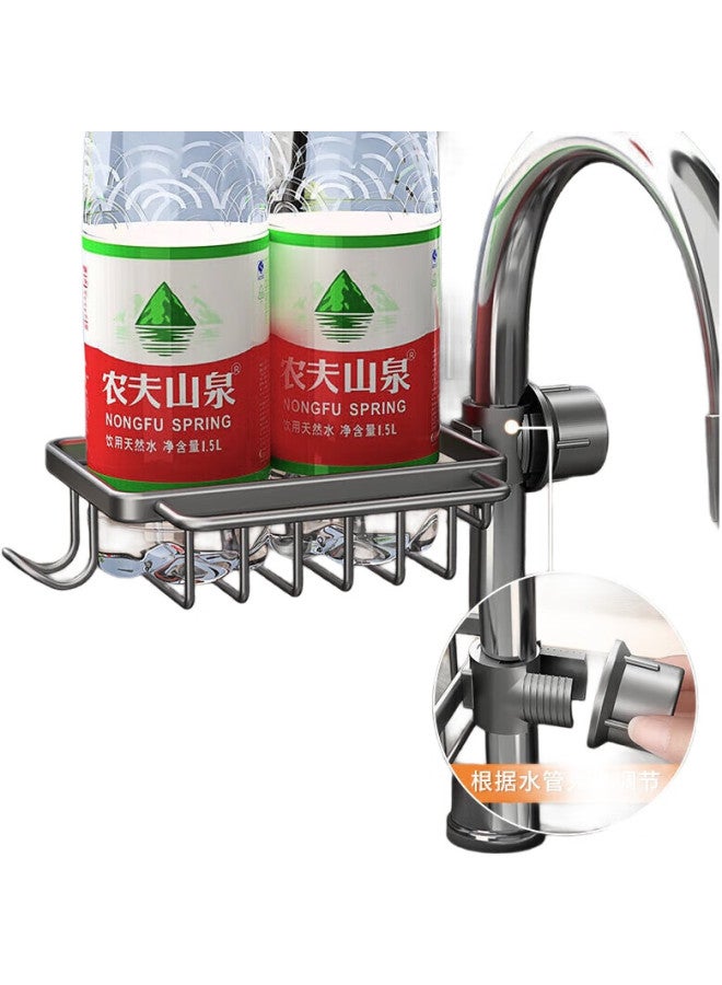 Additive Degree Jiadu Kitchen Faucet Storage Rack, Dishwashing Sink Rack, Draining Basket, Sponge Brush, Scouring Pad, Cleaning Cloth Storage Rack - Image 3