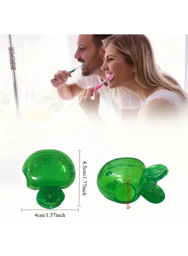 Portable Toothbrush Holder Set Of 3 Assorted Colors Durable Plastic Bathroom Travel Storage - Image 3