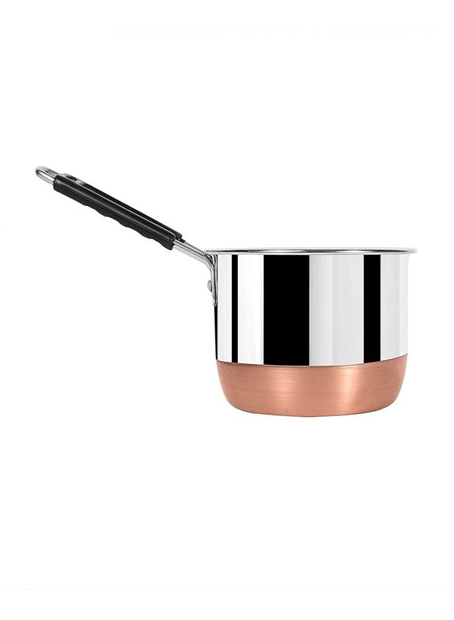 BPE Heavy Gauge Stainless Steel Copper Base Saucepan(Multi Color Handle)/Tea Pan, (Induction Cookware),Stainless Steel Plain Milk Pan (Pack of 1) - Image 4