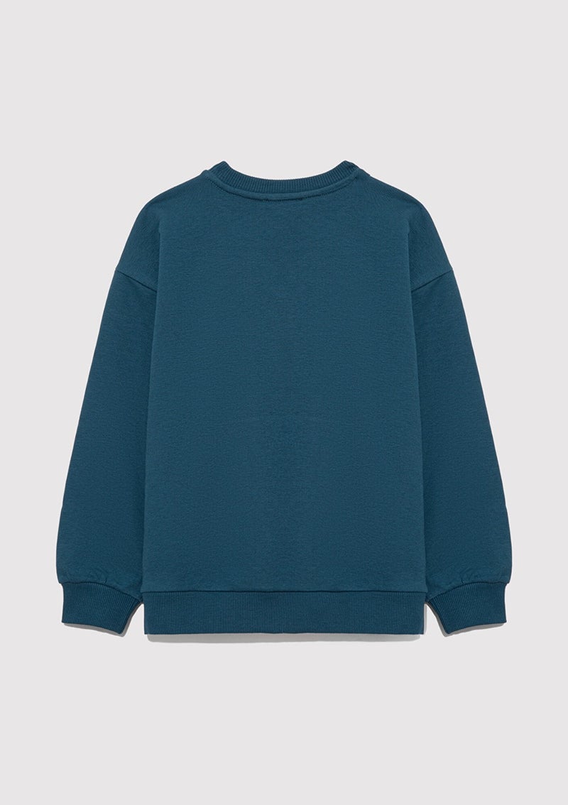 MAVI Blue Mv Logo Printed Hooded Green Sweatshirt6S10054-70754 - Image 2