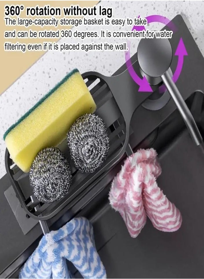 XVersion Sink Soap Dispenser for Kitchen Lengthen ABS Pump Head Countertop Cleaner Pump with Storage Rack & Extension Tube Kit  - Image 2