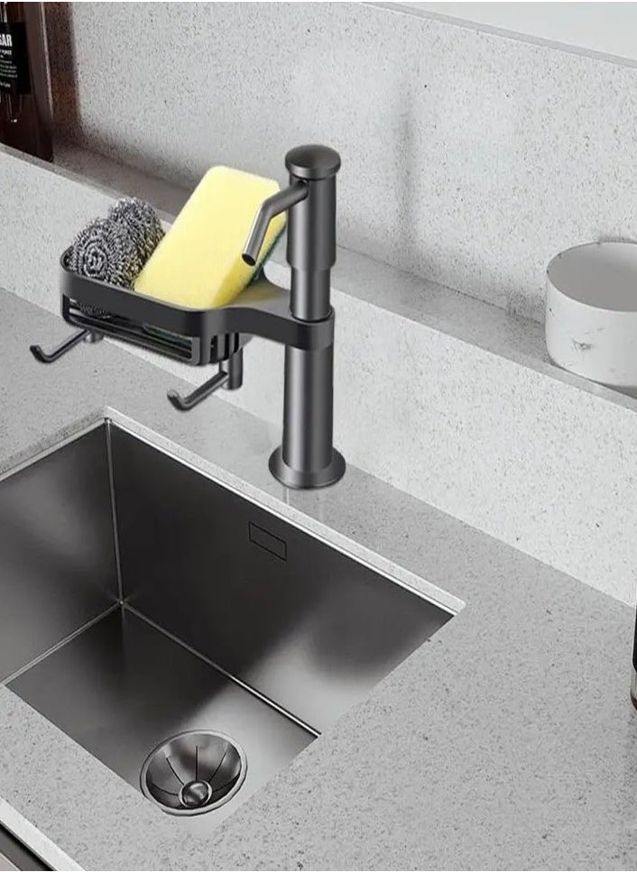 XVersion Sink Soap Dispenser for Kitchen Lengthen ABS Pump Head Countertop Cleaner Pump with Storage Rack & Extension Tube Kit  - Image 4