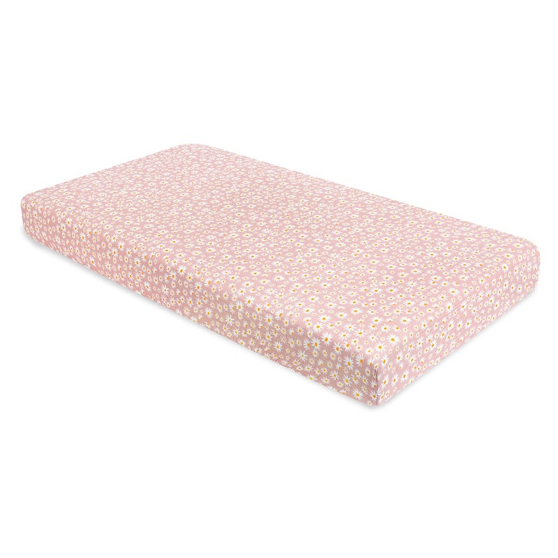 Babyletto 100% Organic Cotton Crib Sheet, GOTS-Certified, Fitted 360°, Ultra-Soft and Breathable Muslin - Daisy - Image 2