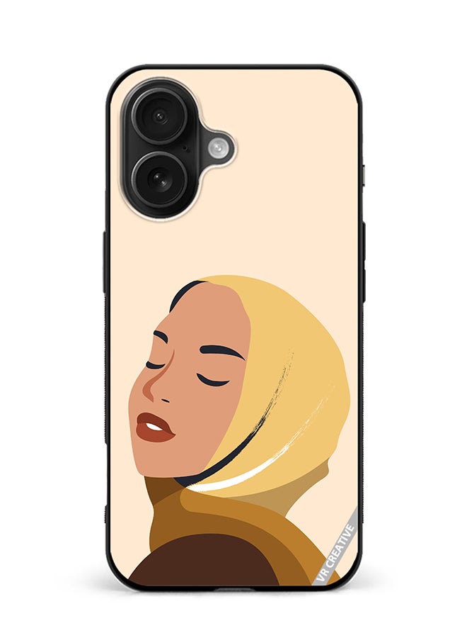 VR CREATIVE Protective Case Cover For Apple iPhone 16 Cartoon Woman Shape Design Multicolour