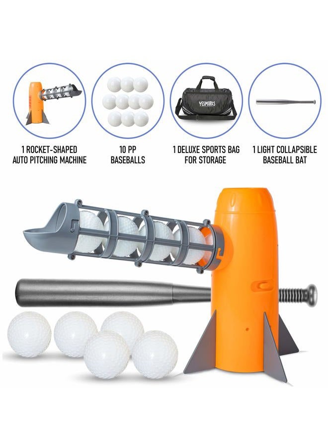 YESMARKS Kids Auto Baseball Pitching Machine Outdoor Sports - Training Equipment & Practice - Bowling Machine, Backyard Sports Self Training, Gift for Kids - Image 3