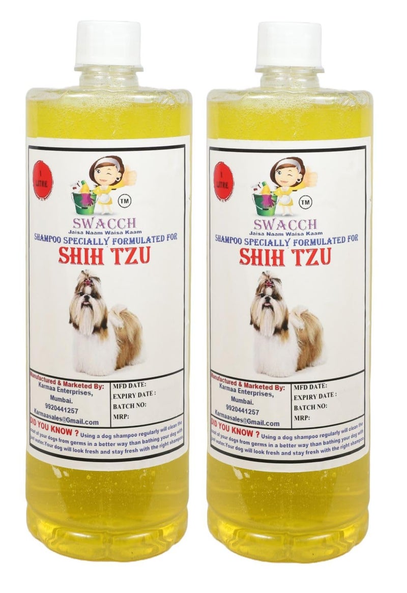 swacch Shih Tzu Dog Shampoo + Paw Shape I Rubber Dog Toy for Training and Interactive I Durable & Safe I Combo Pack I 2 Litre Lemon - Image 2