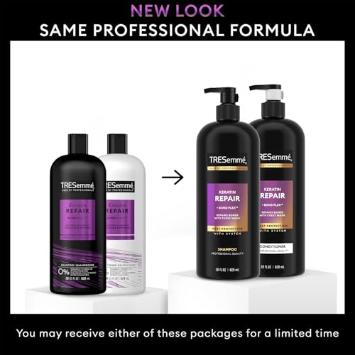TRESemmé Shampoo and Conditioner, Keratin Repair – Bond Repair Hair Treatment, Frizz Control, 28 Oz Ea - Image 4
