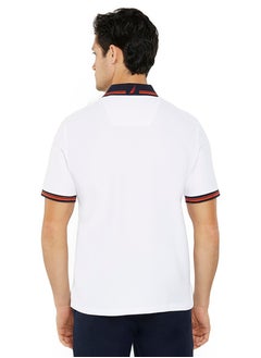 NAUTICA Men's Cotton and Polyester White Polo T-Shirt – Classic Essential for Casual Look  - Image 3