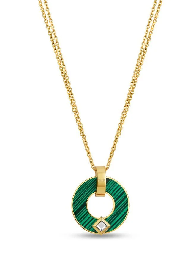 بوليس Halo Necklace For Women Yellow Gold Plated