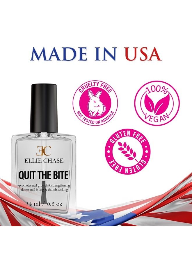 ELLIE CHASE Stop Nail Biting Deterrent Treatment Polish Extra Bitter Taste 0.5 Oz | Stop Putting Fingers In Your Mouth | Safe For Adults & Kids | Helps Nail Growth Made in USA | DBP Free, TPHP Free - Image 5