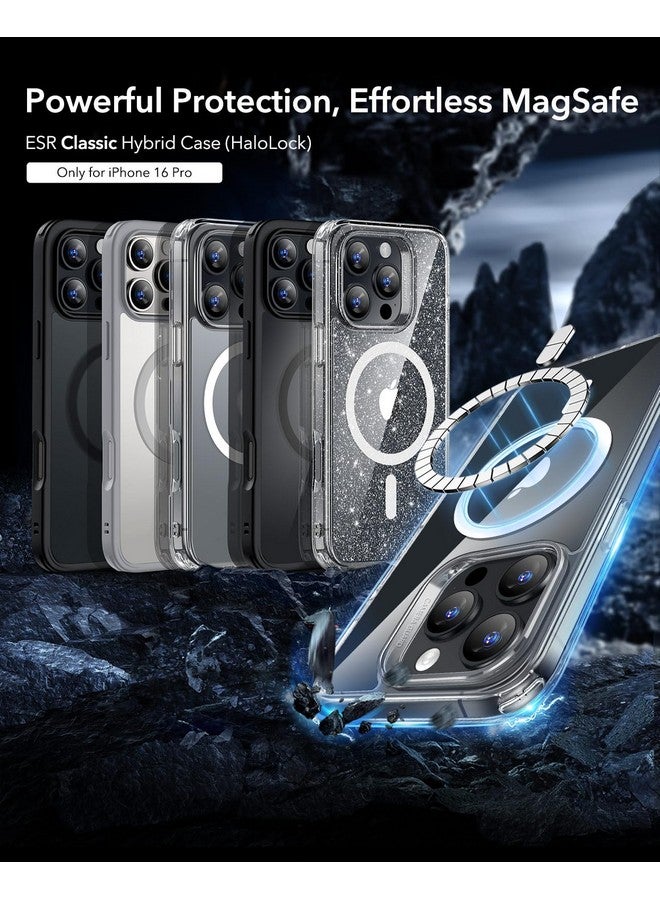 ESR ESR for iPhone 16 Pro Case, Compatible with MagSafe, Shockproof Military-Grade Protection, Magnetic Phone Case for iPhone 16 Pro, Classic Hybrid Case (HaloLock), Clear Grey  - Image 2