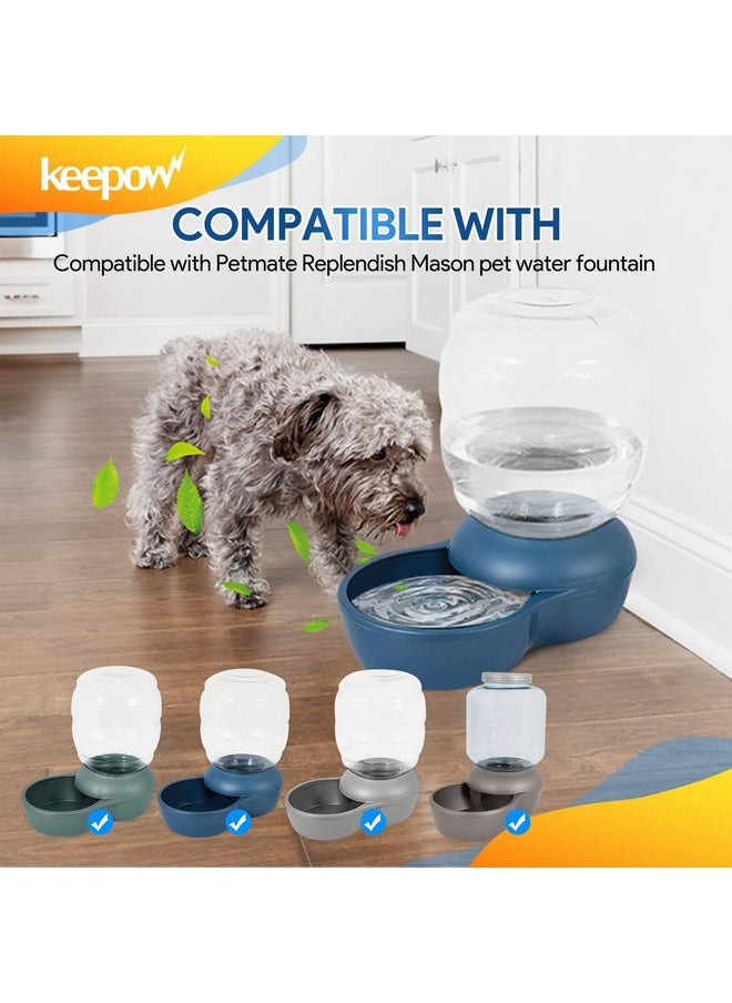 كيباو فلتر مياه بديل للكلاب من KEEPOW متوافق مع نافورة مياه الحيوانات الأليفة Replendish Mason من Petmate، عبوة من 12 فلتر مياه للكلاب ومرشح نافورة مياه للقطط ومرشح نافورة للحيوانات الأليفة بديل للقطط والكلاب والحيوانات الأليفة  - Image 2