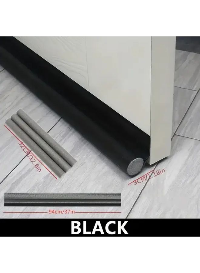 Door Bottom Draft Stopper Weather Stripping Black Under Door Draft Blocker Insulator Acoustic Foam - Image 4