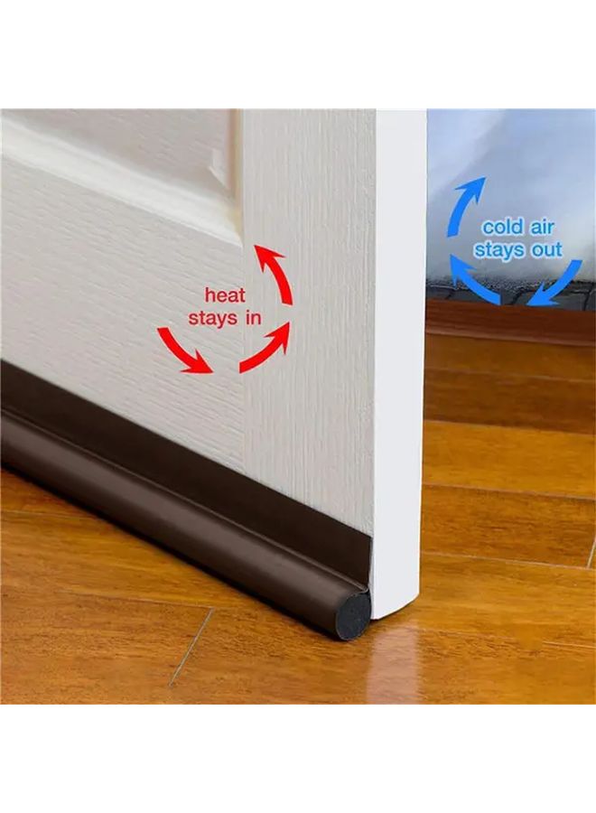 Door Bottom Draft Stopper Weather Stripping Black Under Door Draft Blocker Insulator Acoustic Foam - Image 2