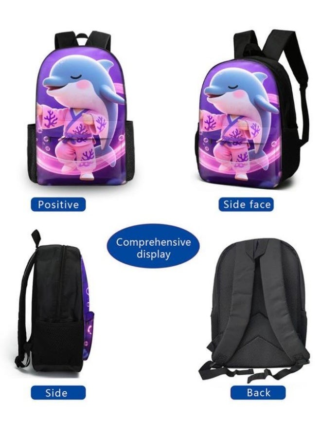 Bright Li Fire Unlock the new fashion of childish fun! Three-piece set of bags, cartoon elements for children and teenagers (students, children, friends' outings, mountain climbing, schooling, etc. can be used) - 51 - Image 3