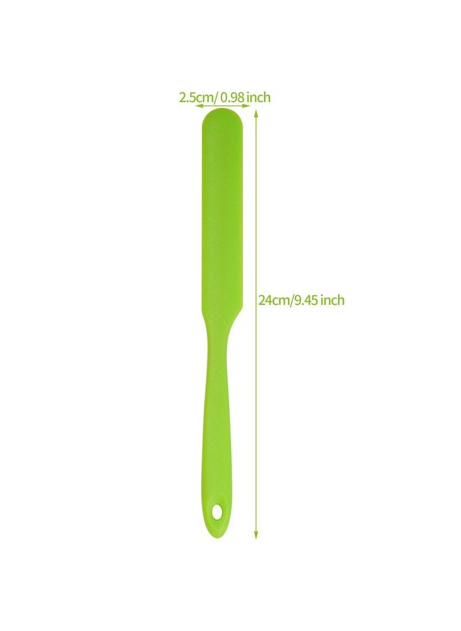 SUMERSHA 6pcs Silicone Spatulas Heat Resistant Jar Spatulas Cake Cream Butter Spatulas with Long Handle Non-Stick Kitchen Baking Cooking Resin Craft Stirring Mixing Scraper Tool (6 Colors)  - Image 2