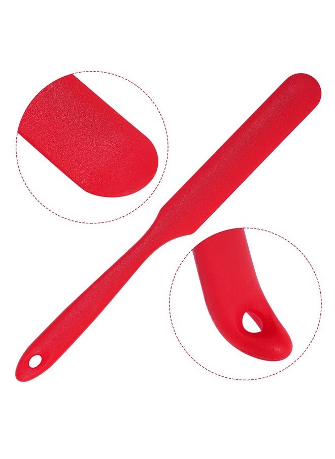 SUMERSHA 6pcs Silicone Spatulas Heat Resistant Jar Spatulas Cake Cream Butter Spatulas with Long Handle Non-Stick Kitchen Baking Cooking Resin Craft Stirring Mixing Scraper Tool (6 Colors)  - Image 3