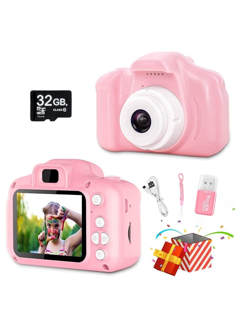 Kids Camera Gifts for 3-8 Year Old Boys Girls,Mini Rechargeable Child Digital Camera Shockproof Video Camcorder Gifts for,8MP HD Video 2 Inch Screenfor Outdoor Play - Image 1