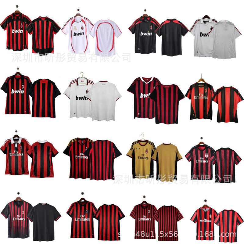 Retro Jersey Ac Club Retro Football Uniform Full Range Football Uniform Short-Sleeved Jersey Drop Shipping - Image 2