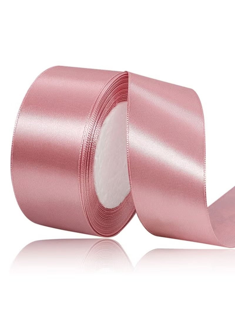 Generic Pink Ribbon, 1-1/2" x 25 yd Fabric Ribbon, Pink Girly Hearts for Gift Boxes, Crafts, Hair Bow Making, Wreaths, Wedding Party Decorations and Other Sewing Projects  - Image 1