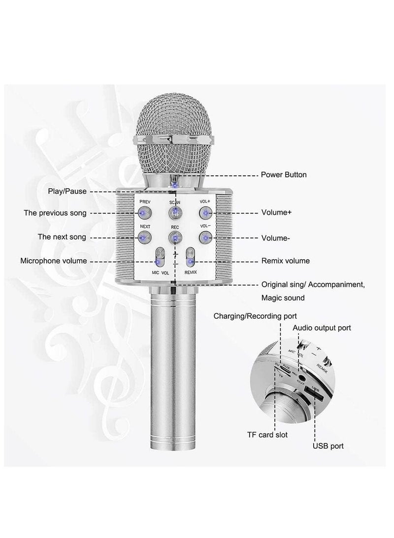 Bluetooth Microphone for kids Birthday Gift Toys for Age 3 4 5 6 7 8 9 10 Girls Boys Wireless Karaoke Mircrophone Little Kid Gifts Toy for Toddler ChildrenPh5840 - Image 5