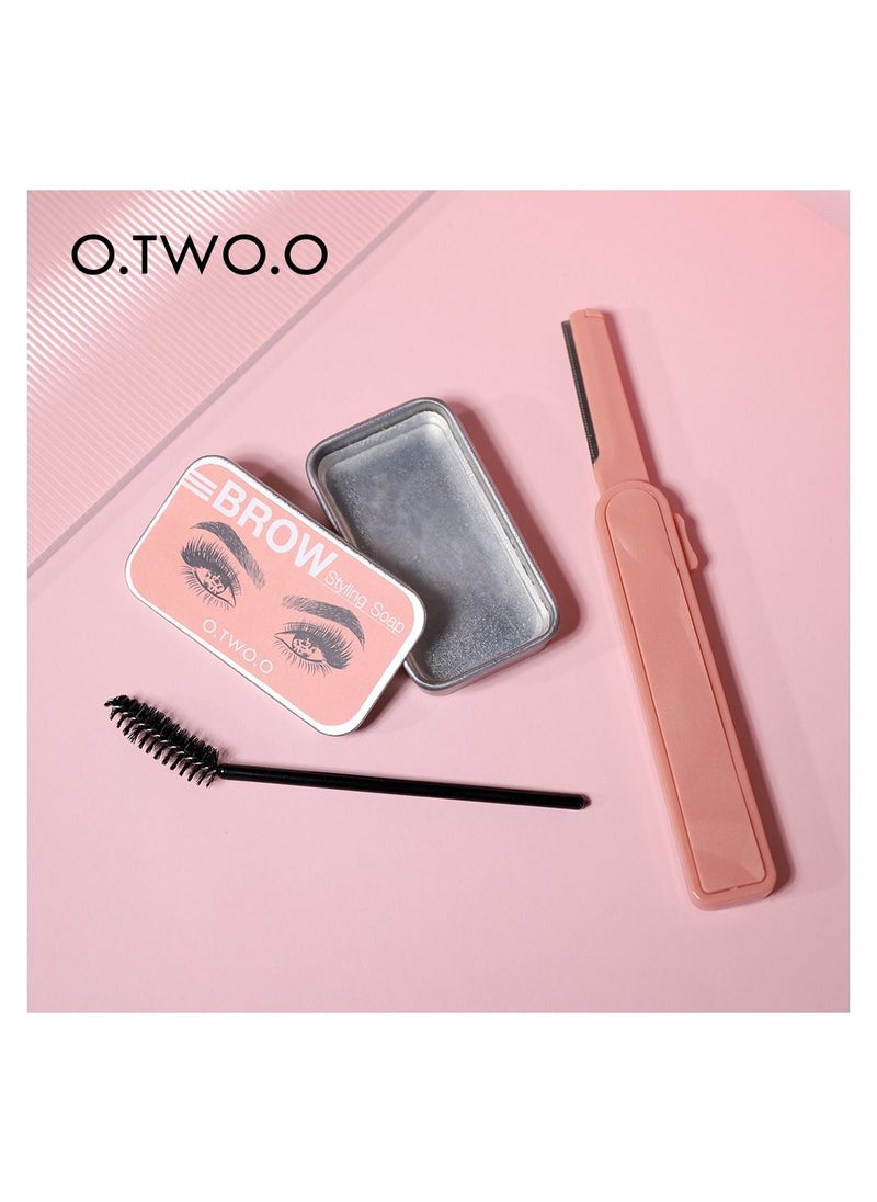 OTWOO - O.TWO.O Eyebrow Soap Wax With Trimmer Fluffy Feathery Eyebrows Pomade Gel For Eyebrow Styling Makeup Soap Brow Sculpt Lift - Image 1