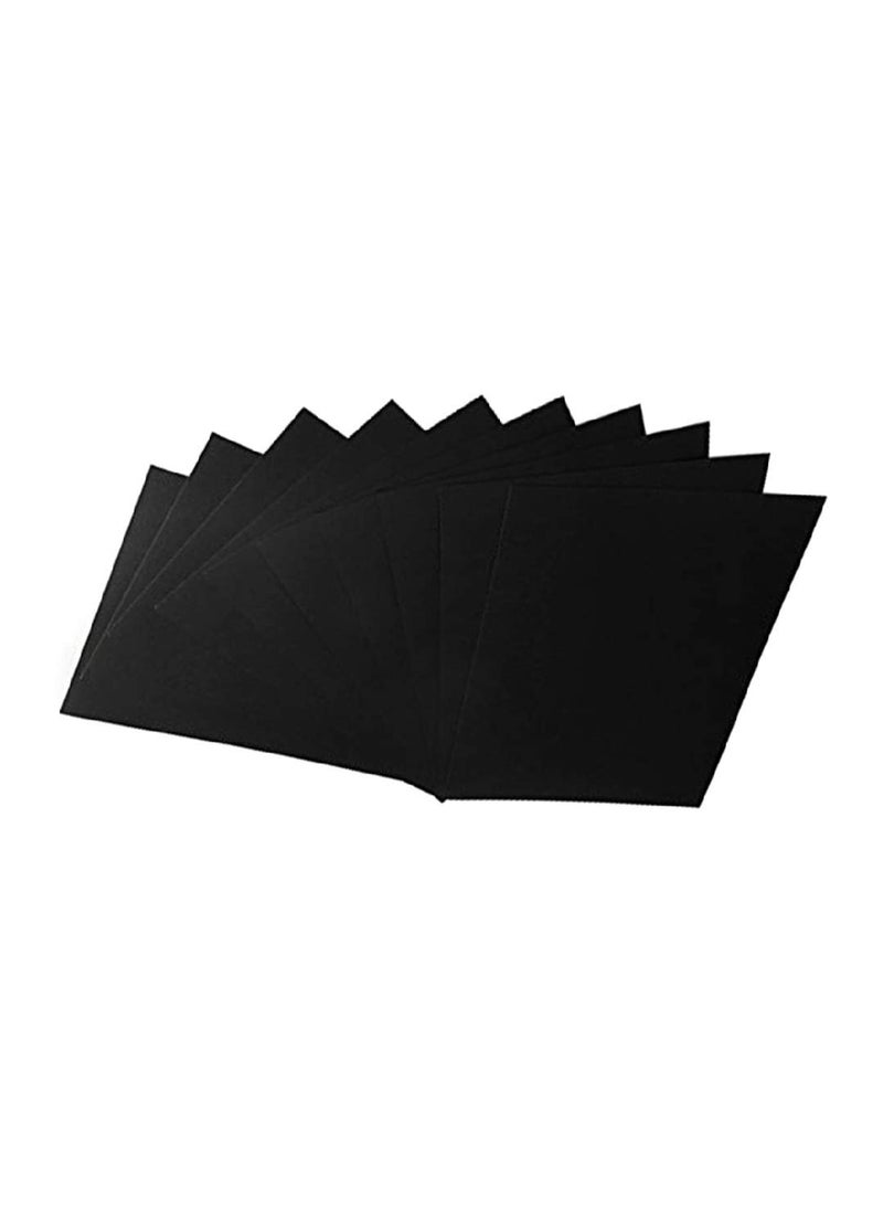 E Shopping E Shopping® Black Card Stock 300 GSM Thick 12x12 inch, Set of 6 Sheets  - Image 1