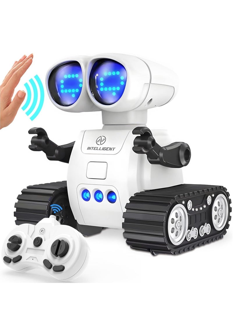 Rechargeable Remote Control Robot Toys with Auto-Demonstration, Music & LED Eyes, Robot Toys for Kids, Kids Robot Toys Gifts for Boys Girls, Toddler RC Robot - Image 1