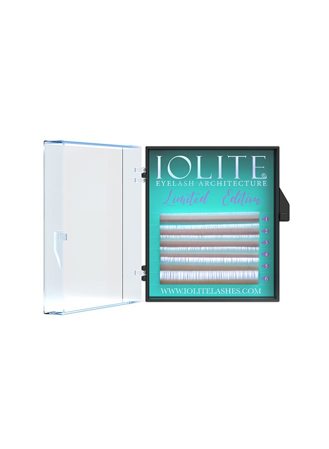 IOLITE Colored Classic Lashes Eyelashes Ombre Light Blue B Curl .07T Mix 2