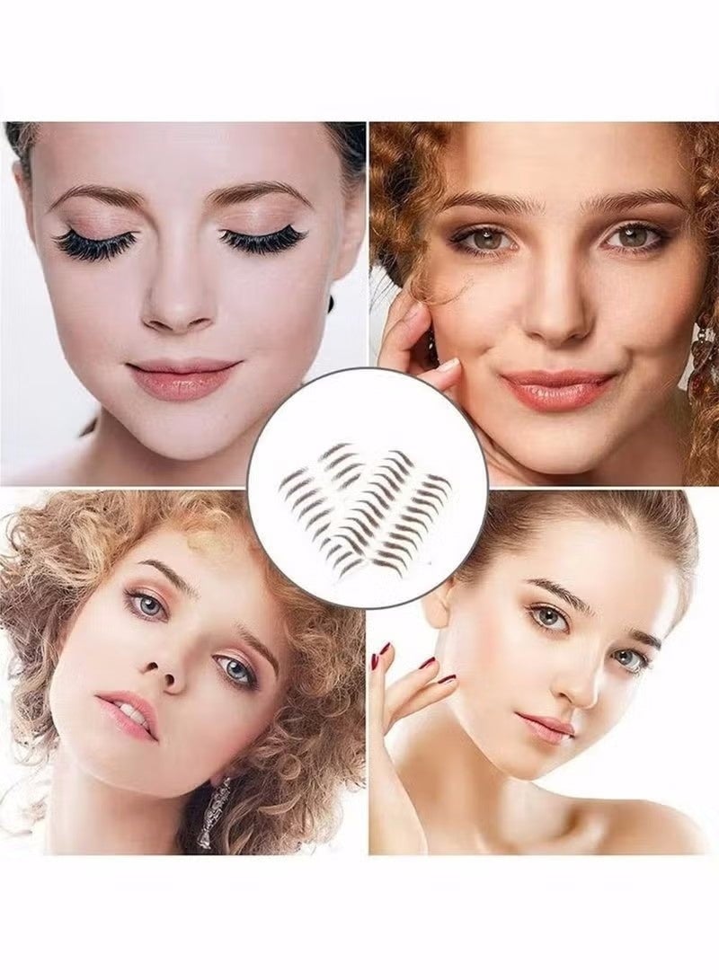 Eyebrow Tattoo Stickers Waterproof Transfers Stickers Peel Off 6D Sticker Nature False Eyebrows Hair-Like Long Lasting for Woman Makeup Tool 20 Pairs Black - Image 4