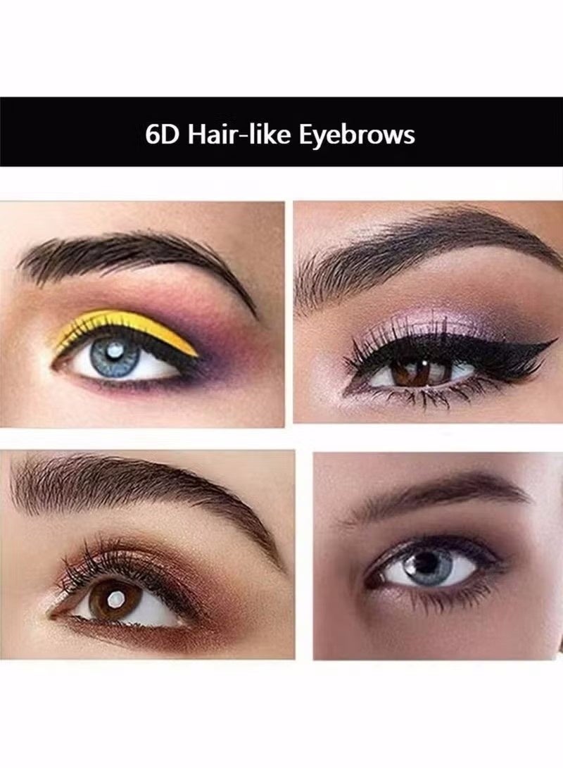 Eyebrow Tattoo Stickers Waterproof Transfers Stickers Peel Off 6D Sticker Nature False Eyebrows Hair-Like Long Lasting for Woman Makeup Tool 20 Pairs Black - Image 5