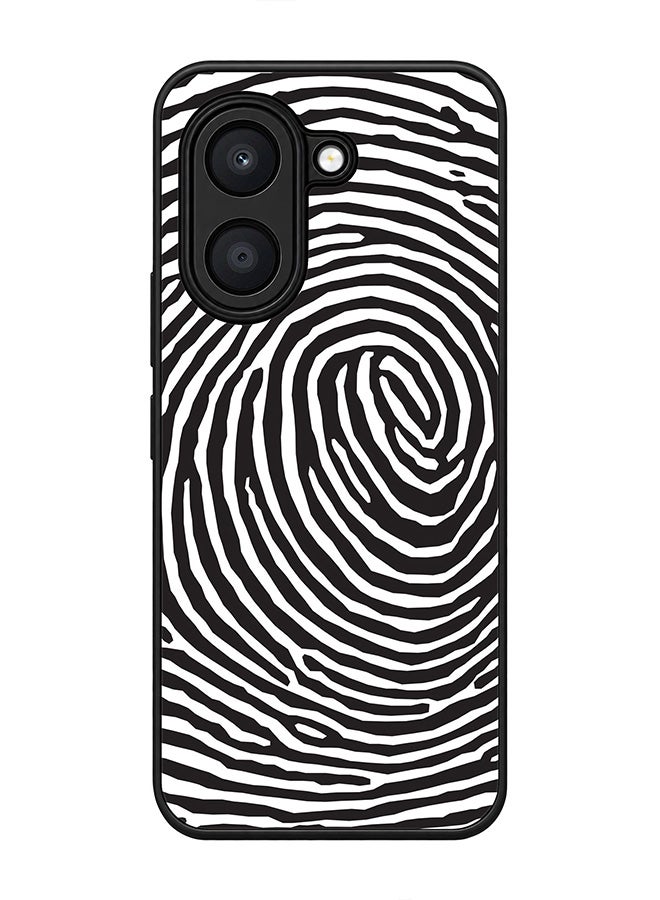 Stylizedd Rugged Case for Honor X7e 4G / Play 80 Plus 5G- Slim Fit Hybrid Rubber Cover Finger Prints