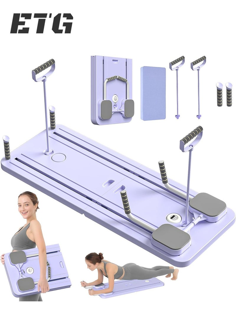 ETG Pilates Board - 2024 Pilates Reformer Set, Multi-Purpose Foldable Pilates Reformer Board for Home, 5 in 1 Pilates Sliding Board - Image 1